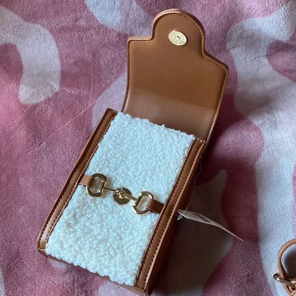 Anthropologie Cream and Tan Crossbody Bag - Picture 9 of 11